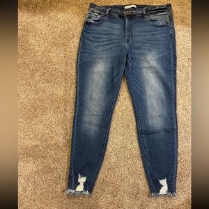 KanCan Dark Blue Distressed Skinny Jeans